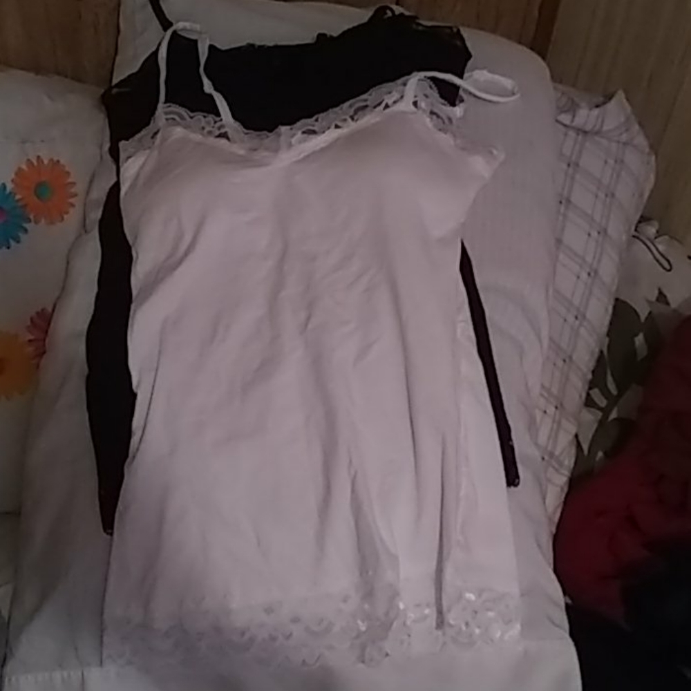 Black and white cami tank tops. Never worn